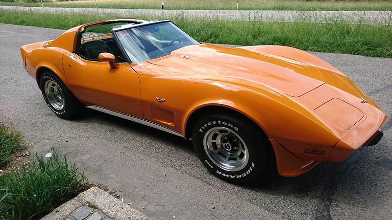 Orange Gebraucht 1977 Corvette C3 Cabrio | 29.999 € - Bild 1/4