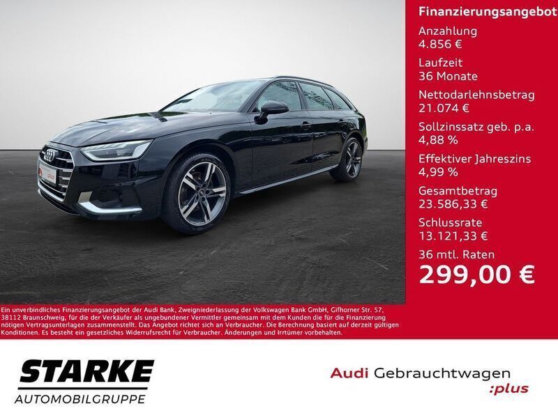 Brillantschwarz Gebraucht 2022 Audi A4 Advanced Kombi | 24.930 € (Fairer Preis) - Bild 1/4