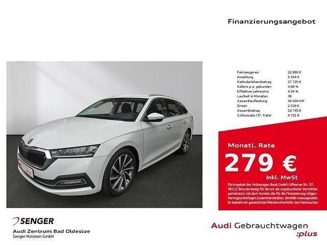 Moon weiss perleffekt met. Gebraucht 2021 Skoda Octavia Style Kombi | 22.880 € (Fairer Preis) - Bild 1/4