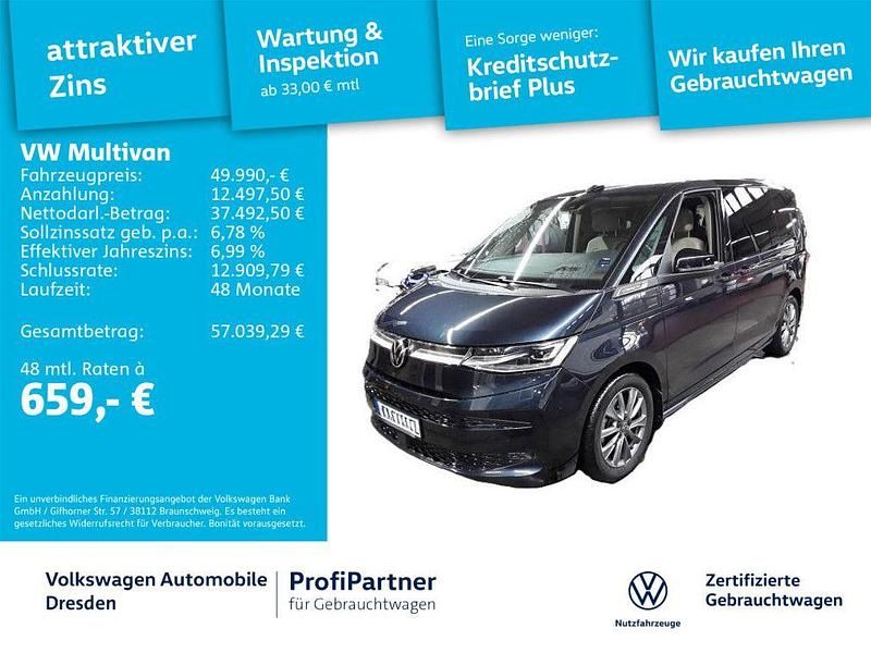 Starlight blue metallic Gebraucht 2023 VW T7 Life Van | 49.990 € (Guter Preis) - Bild 1/4