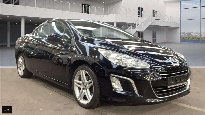 Schwarz perla nera Gebraucht 2012 Peugeot 308 CC Cabrio | 5.190 € (Superpreis) - Bild 1/4