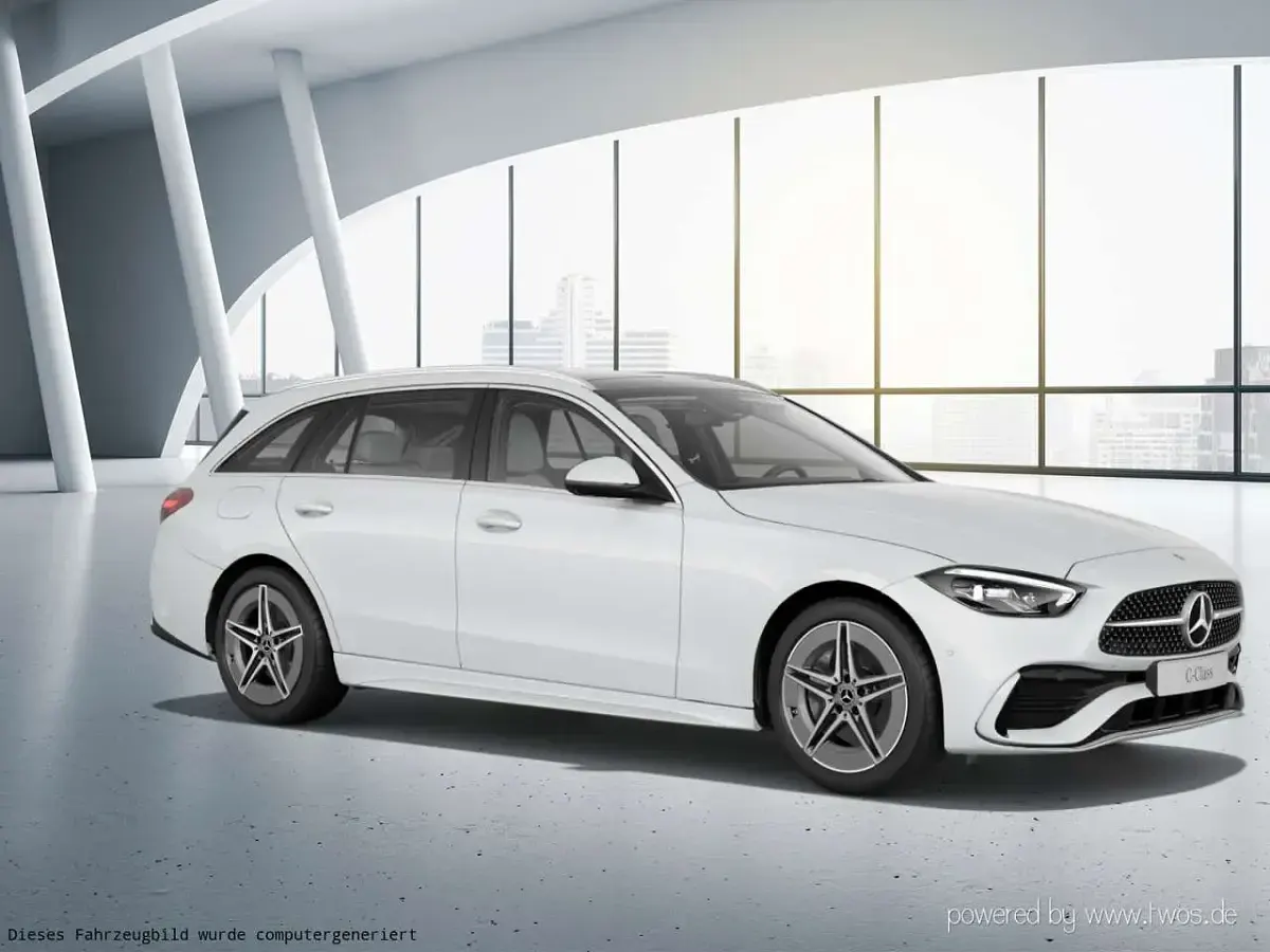 Gebraucht Mercedes C300 AMG line 258 PS (189 kW) 2023 Manufaktur opalithweiß bright Kombi
