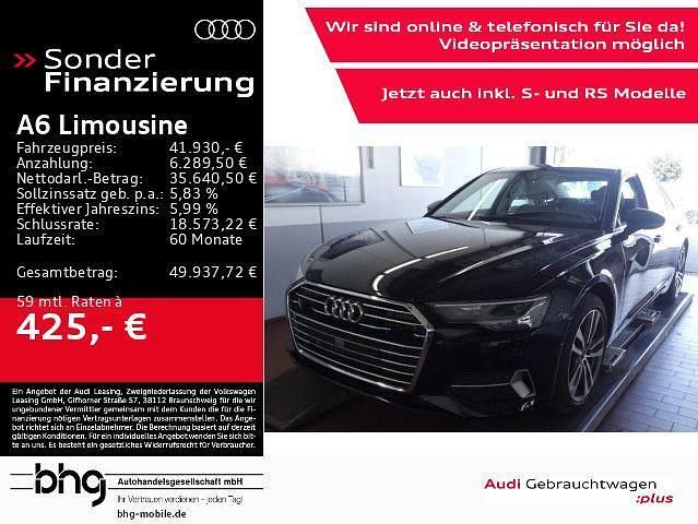 Brillantschwarz Gebraucht 2023 Audi A6 Advanced Limousine | 41.930 € (Guter Preis) - Bild 1/4