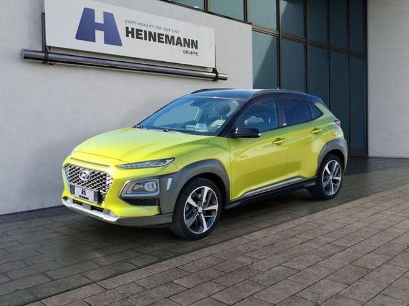 Acid yellow / phantom black Gebraucht 2020 Hyundai Kona Style SUV | 20.950 € (Fairer Preis) - Bild 1/4