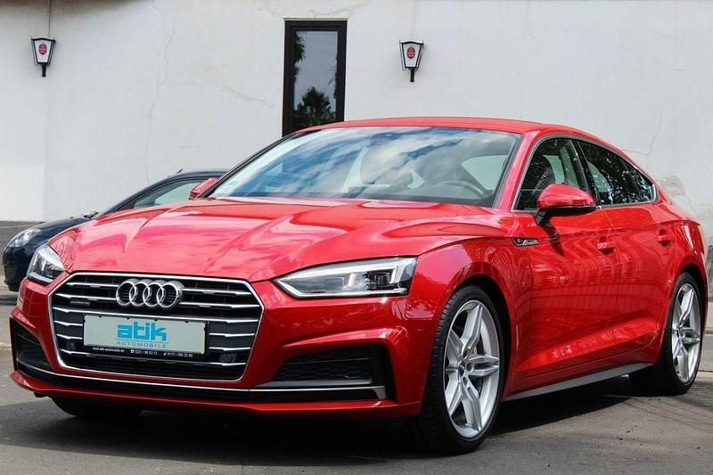 Tangorot metallic Gebraucht 2019 Audi A5 S-Line Coupé | 28.750 € (Superpreis) - Bild 1/4