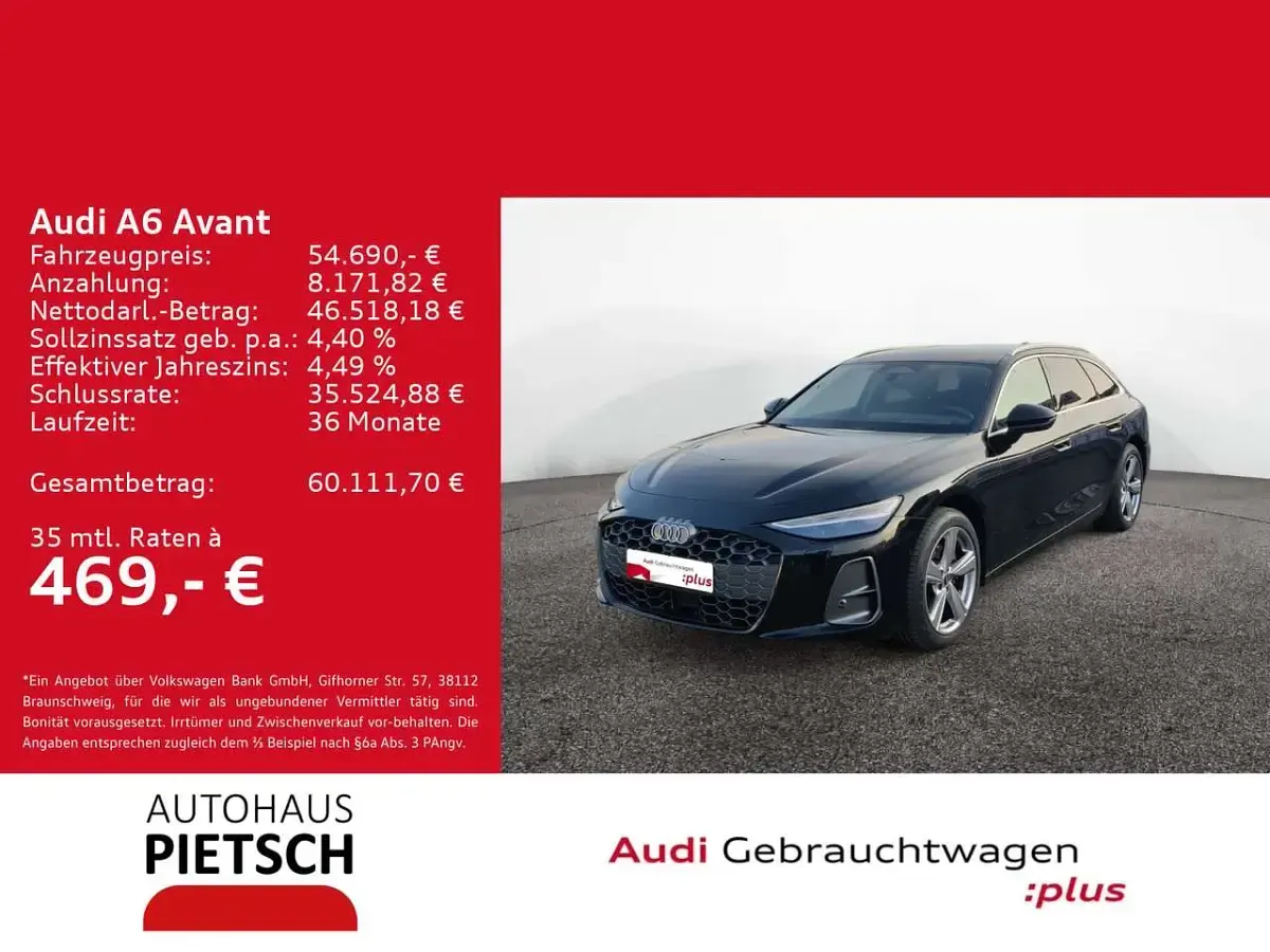 Gebraucht Audi A6 Ambiente 204 PS (150 kW) 2025 Mythosschwarz metallic Kombi