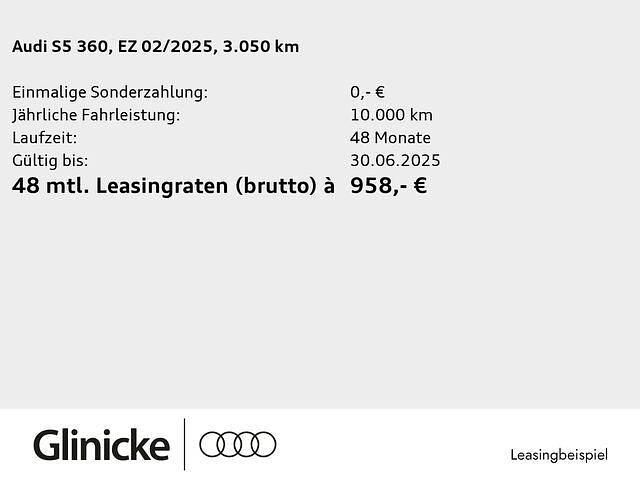 Gebraucht Audi S5 Ambiente 367 PS (269 kW) 2025 Mythosschwarz metallic Kombi