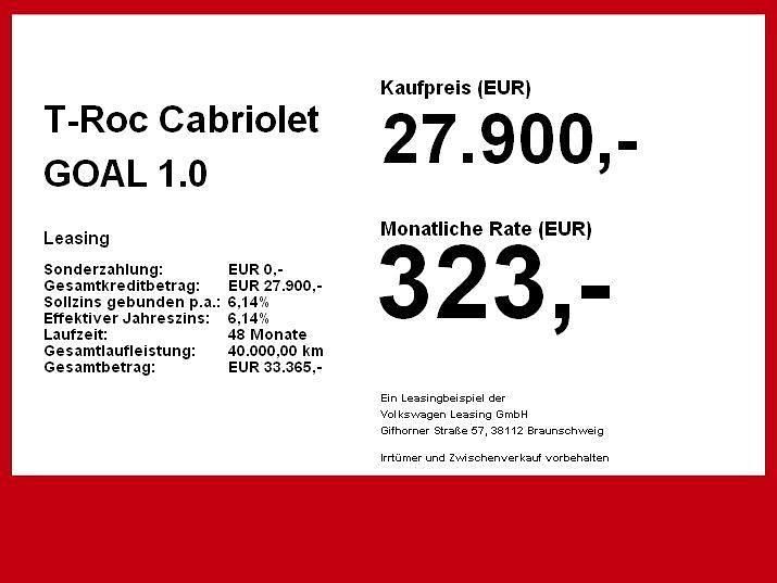Gebraucht VW T-Roc Cabriolet Goal 116 PS (85 kW) 2025 Schwarz Cabrio