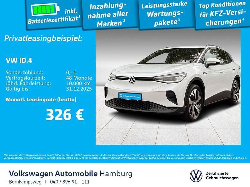 2y gletscherweiß metallic Gebraucht 2023 VW ID.4 Pro Performance SUV | 35.444 € (Fairer Preis) - Bild 1/3