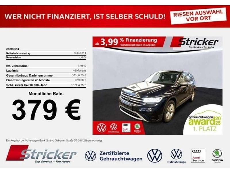 Gebraucht VW Tiguan Allspace Elegance 190 PS (139 kW) 2022 Deep black perleffekt (metallic) SUV