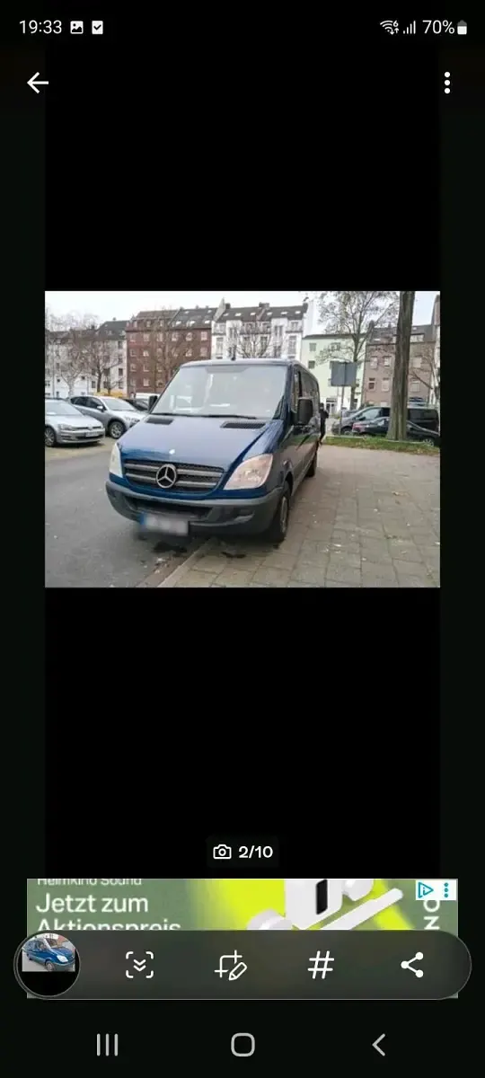 Gebraucht Mercedes Sprinter 129 PS (94 kW) 2010 Blau