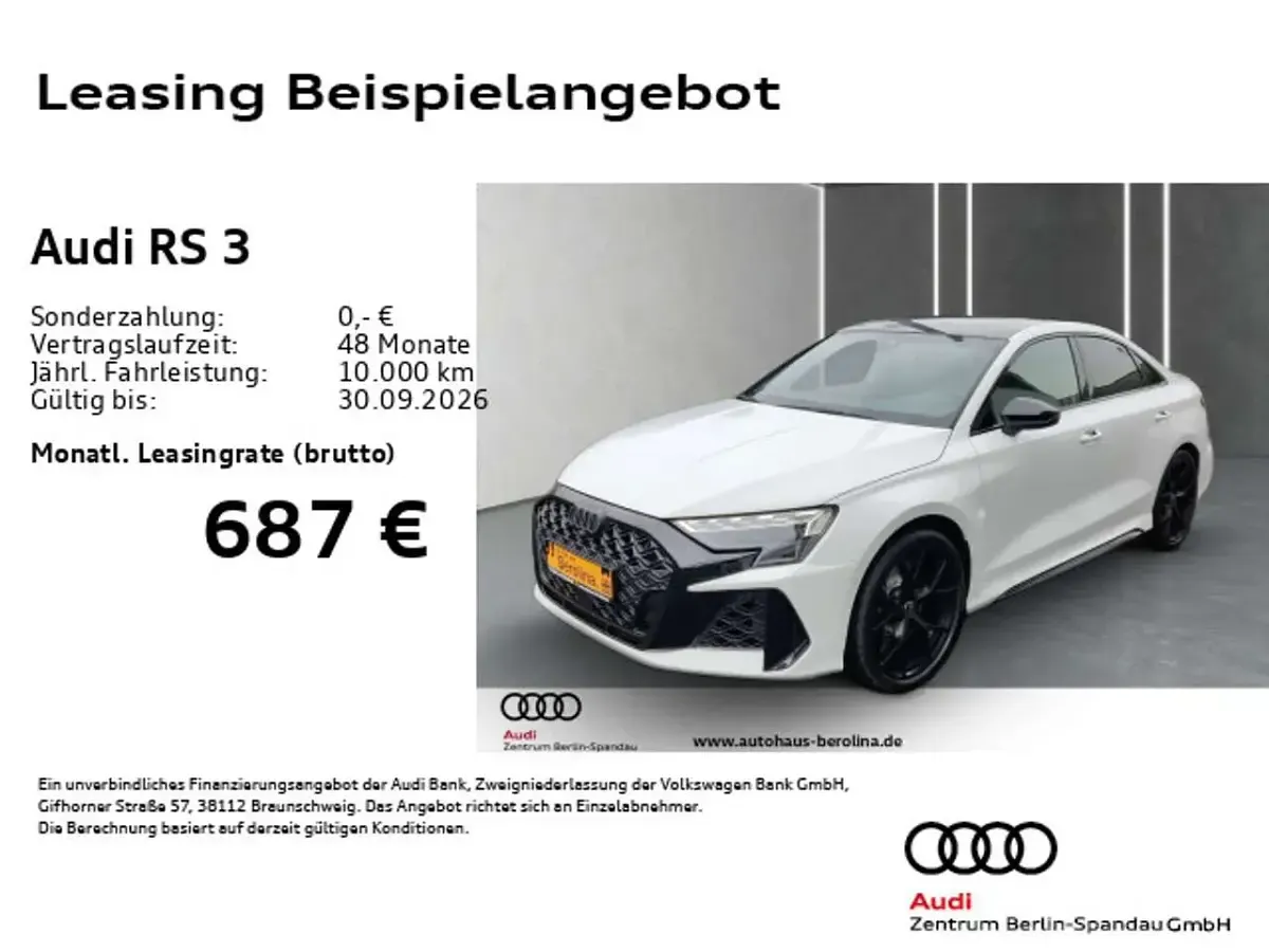 Gebraucht Audi RS3 Sport 400 PS (294 kW) 2025 Weiß Limousine