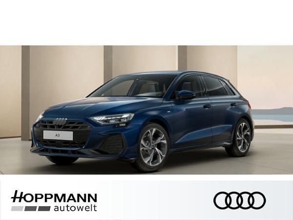 Blau (ascariblau metallic) Neu 2025 Audi A3 Sportback e-tron S-Line Kleinwagen | 43.891 € (Fairer Preis) - Bild 1/4