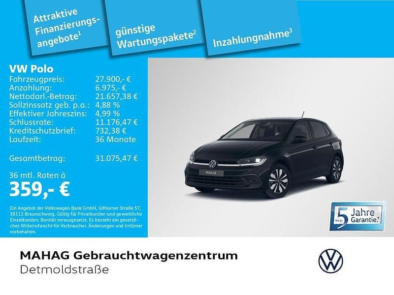 Deep black perleffekt Neu 2025 VW Polo Goal Limousine | 27.900 € (Fairer Preis) - Bild 1/1