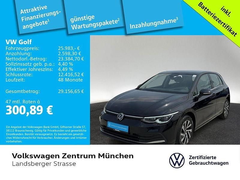 Schwarz Gebraucht 2022 VW Golf VIII Style Limousine | 24.894 € (Guter Preis) - Bild 1/2