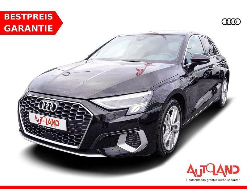 Schwarz Gebraucht 2021 Audi A3 Sportback e-tron Advanced Kleinwagen | 24.950 € (Etwas zu teuer) - Bild 1/4