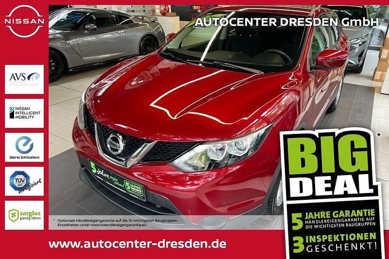 New red (m) Gebraucht 2017 Nissan Qashqai Visia SUV | 9.890 € (Superpreis) - Bild 1/4