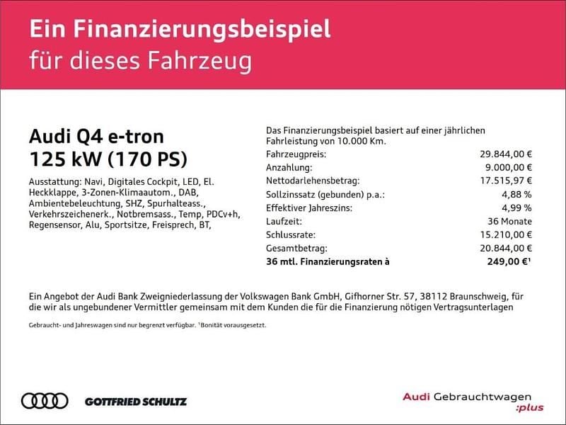 Gebraucht Audi Q4 e-tron Advanced 125 kW (170 PS) 2022 Schwarz SUV