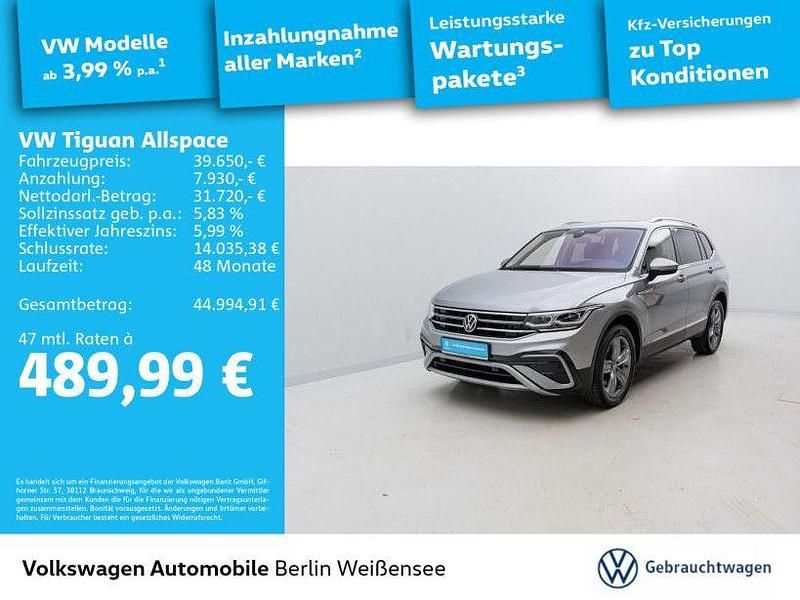 Pyritsilber metallic Gebraucht 2024 VW Tiguan Allspace SUV | 39.650 € (Guter Preis) - Bild 1/4