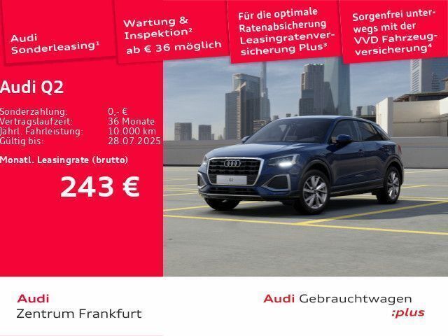 Navarrablau metallic Gebraucht 2024 Audi Q2 Advanced Plus SUV | 28.450 € (Etwas zu teuer) - Bild 1/2