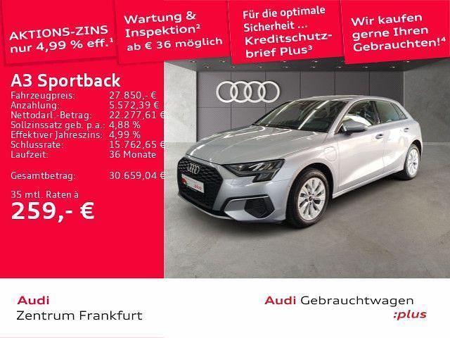 Florettsilber metallic Gebraucht 2022 Audi A3 Sportback e-tron Limousine | 26.850 € (Fairer Preis) - Bild 1/2