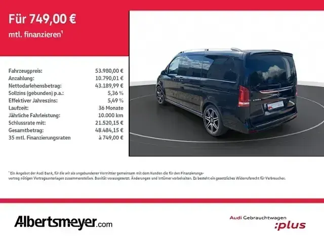 Gebraucht Mercedes V300 Edition 237 PS (174 kW) 2023 Schwarz Van / Kleinbus