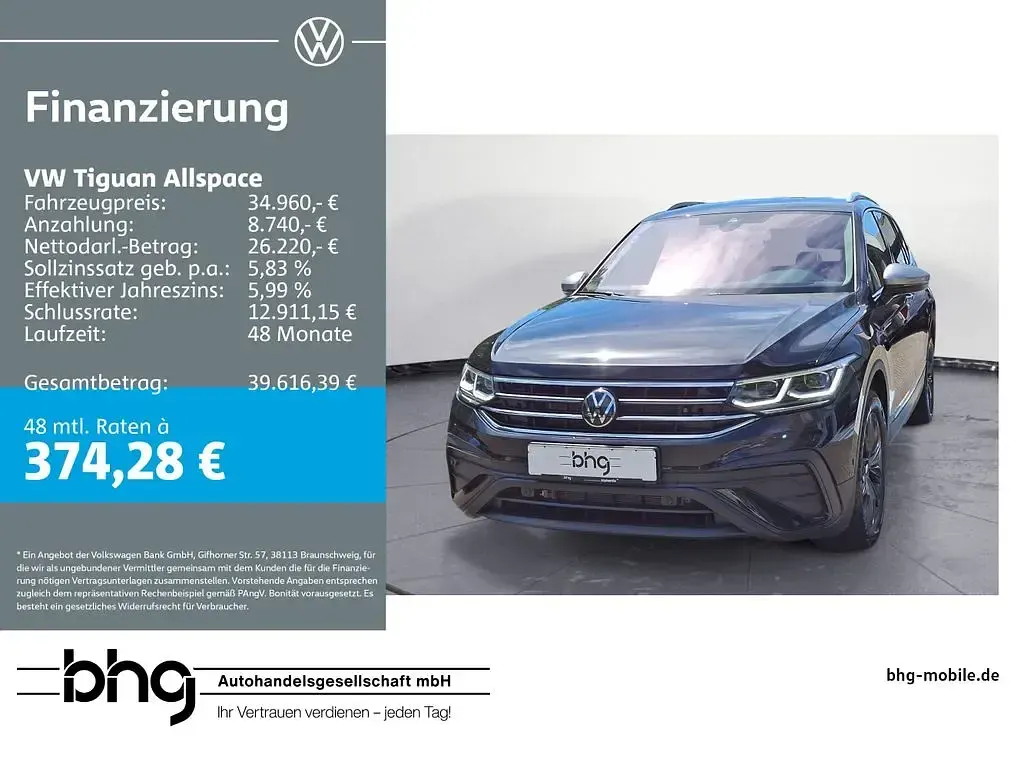 Gebraucht VW Tiguan Allspace Life 150 PS (110 kW) 2024 SUV