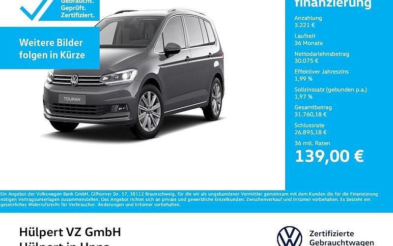 Grau Gebraucht 2024 VW Touran Highline Van / Kleinbus | 33.296 € (Fairer Preis) - Bild 1/4