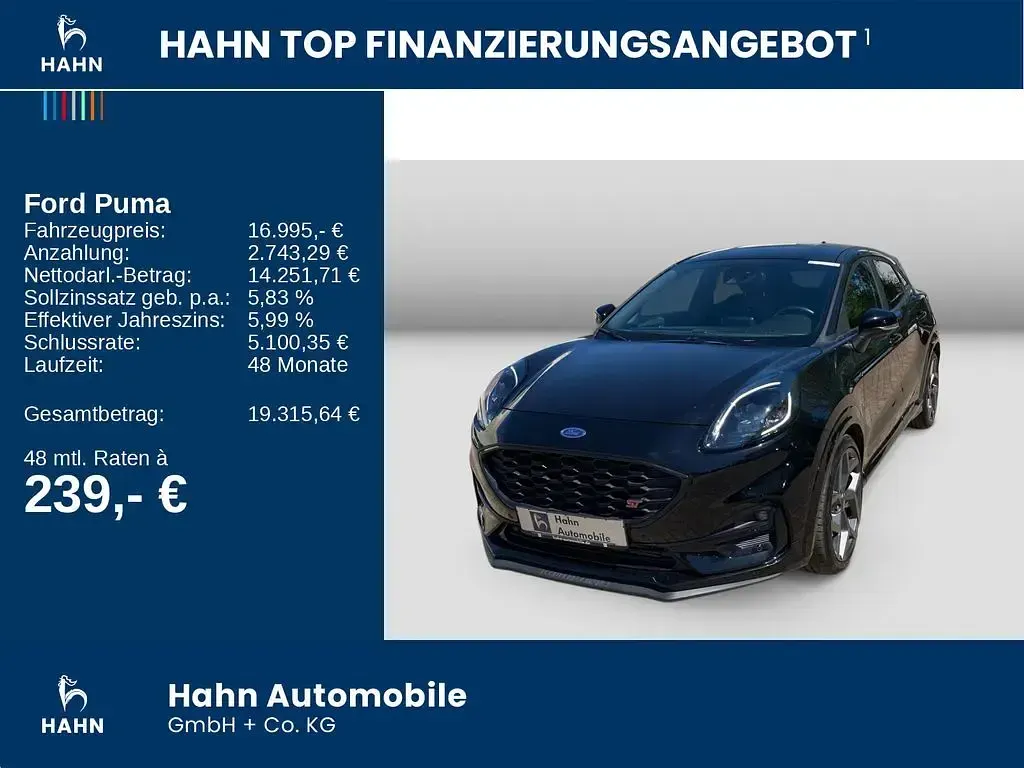 Gebraucht Ford Puma ST 200 PS (147 kW) 2021 Obsidianschwarz metallic SUV