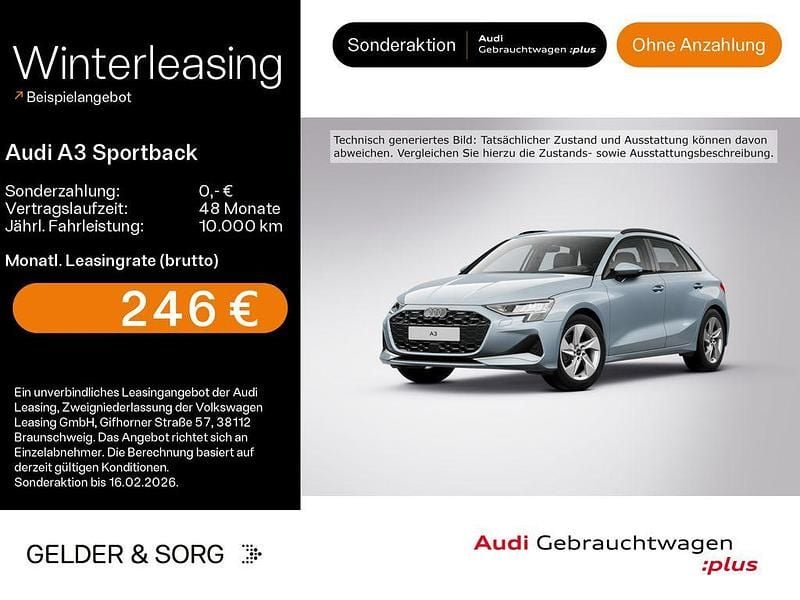 Pfeilgrau perleffekt Gebraucht 2024 Audi A3 Advanced Limousine | 27.769 € (Guter Preis) - Bild 1/4
