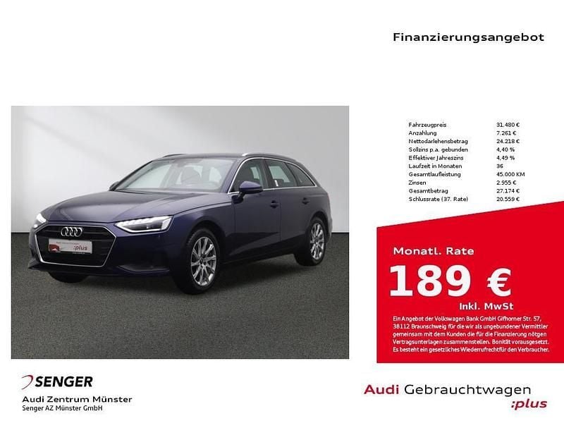 Navarrablau metallic Gebraucht 2023 Audi A4 Sport Kombi | 38.880 € - Bild 1/4