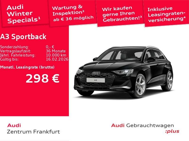 Mythosschwarz metallic Gebraucht 2025 Audi A3 Advanced Plus Limousine | 32.060 € (Superpreis) - Bild 1/2