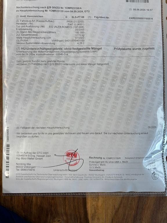 Gebraucht Alfa Romeo 156 150 PS (110 kW) 2000 Schwarz Limousine