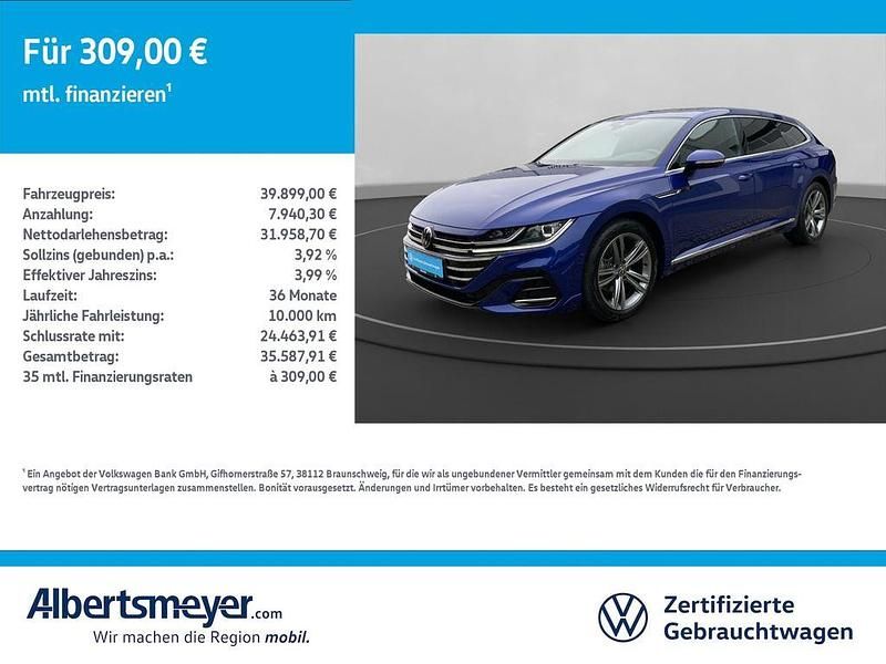 Blau Gebraucht 2023 VW Arteon R-line Limousine | 39.899 € (Etwas zu teuer) - Bild 1/4