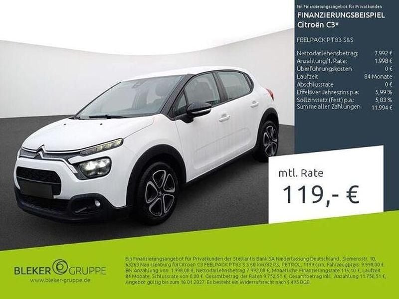 Weiß Gebraucht 2021 Citroën C3 Limousine | 9.990 € (Fairer Preis) - Bild 1/3