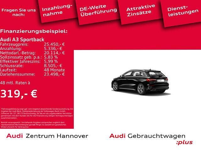 Gebraucht Audi A3 Design 150 PS (110 kW) 2020 Mythosschwarz metallic Limousine
