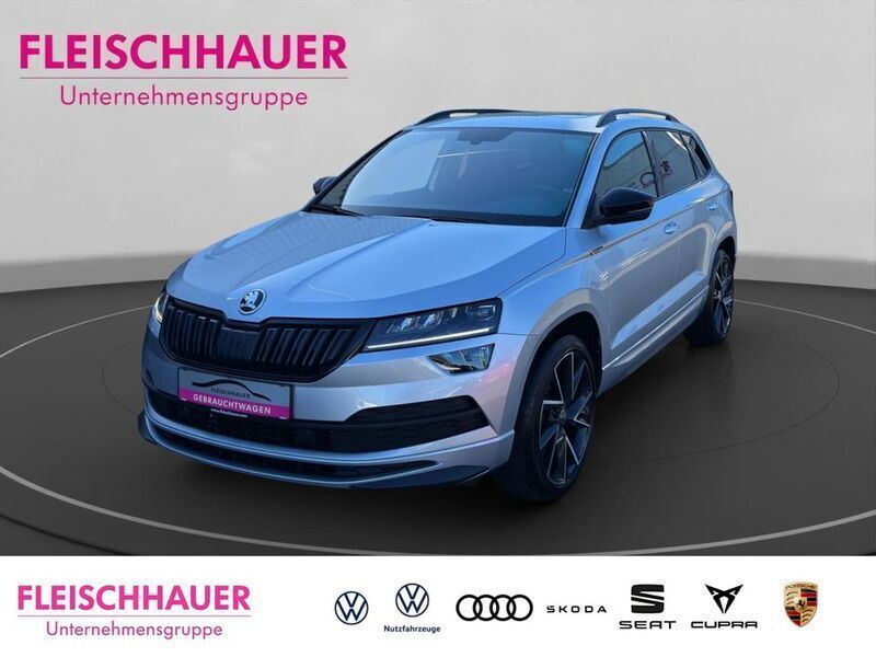 Silber Gebraucht 2021 Skoda Karoq SportLine SUV | 29.990 € (Fairer Preis) - Bild 1/4