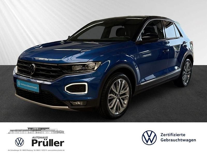 Ravennablau metallic (blau) Gebraucht 2021 VW T-Roc Sport SUV | 22.400 € (Guter Preis) - Bild 1/4