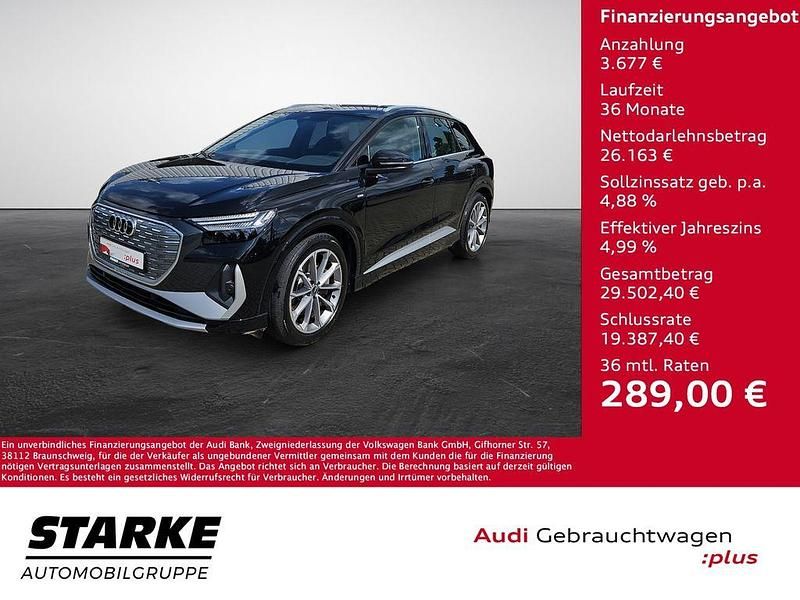 Mythosschwarz metallic Gebraucht 2021 Audi Q4 e-tron Ambiente SUV | 29.840 € (Fairer Preis) - Bild 1/4