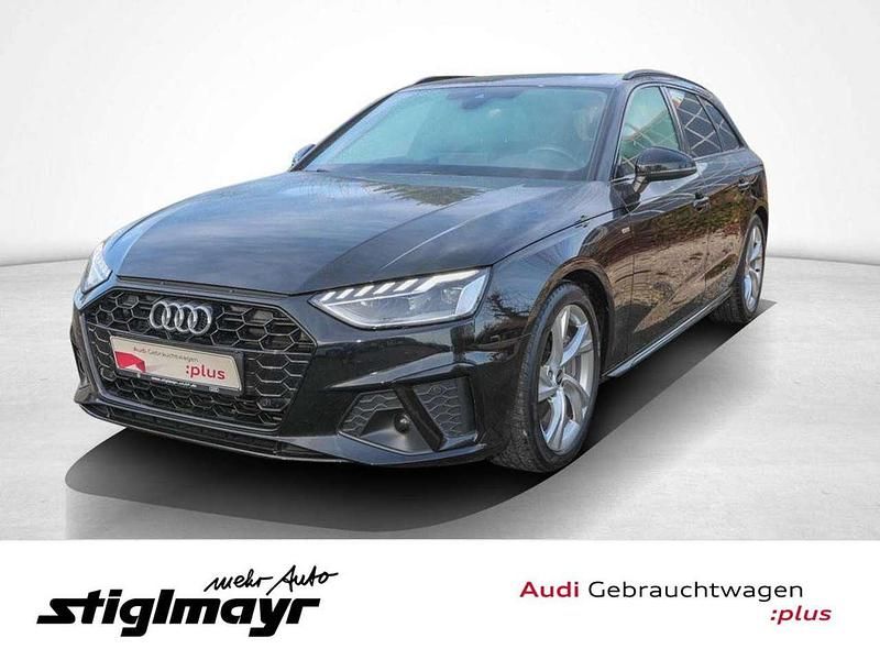 Mythosschwarz metallic Gebraucht 2021 Audi A4 S-Line Kombi | 29.290 € (Superpreis) - Bild 1/4