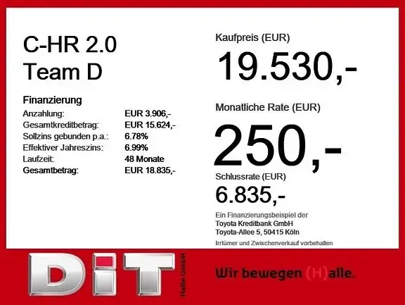 Gebraucht Toyota C-HR Team 184 PS (135 kW) 2021 Mysticschwarz mica SUV