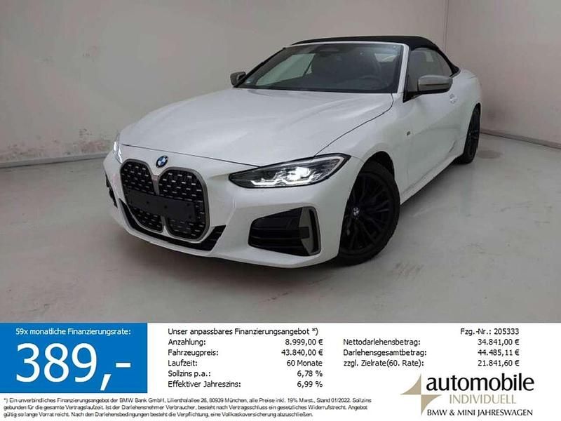 Weiß Gebraucht 2022 BMW 440 Cabrio | 43.840 € (Superpreis) - Bild 1/4