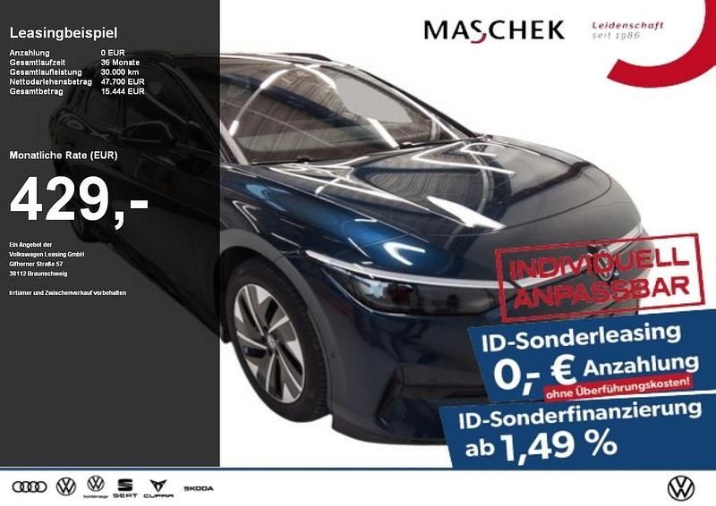 Gebraucht VW ID.7 Pro 210 kW (286 PS) 2025 Aquamarinblau metallic schwarz Kombi