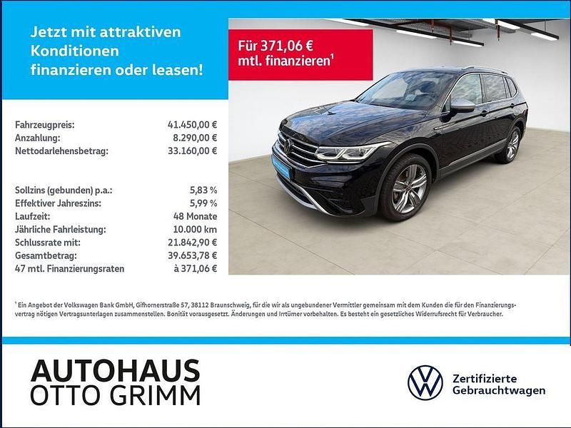 Gebraucht VW Tiguan Allspace 200 PS (147 kW) 2023 Schwarz SUV