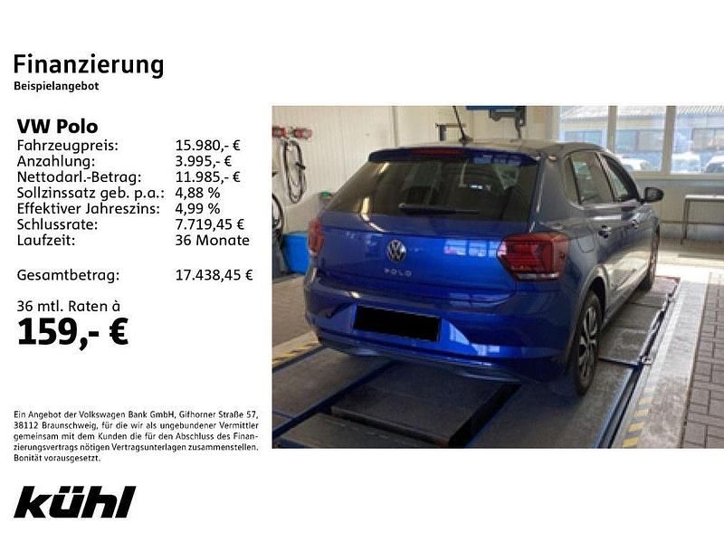 Gebraucht VW Polo Active 95 PS (69 kW) 2021 Reef blue metallic Kleinwagen