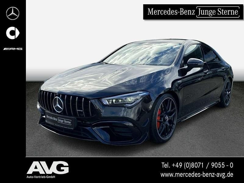 Lack kosmosschwarz Gebraucht 2021 Mercedes CLA45 AMG AMG Coupé | 44.800 € (Guter Preis) - Bild 1/4