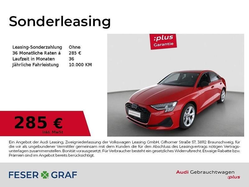 Progressivrot metallic Gebraucht 2025 Audi A3 Ambiente Limousine | 34.990 € - Bild 1/3