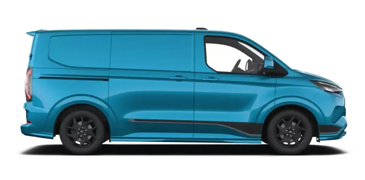 Neu Ford E-Transit Sport 160 kW (218 PS) 2026 Digital aqua blue metallic Van