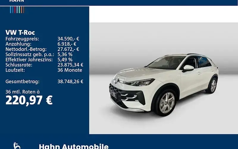 Neu VW T-Roc Life 150 PS (110 kW) 2026 Weiß SUV