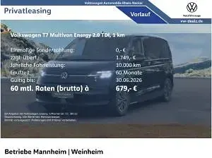 Ny VW Multivan 150 HK (110 kW) 2026 Sort MPV